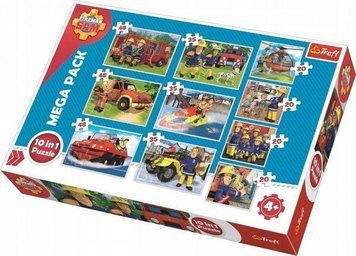 Пазли 10 в 1 Mega Pack Рятувальна команда пожежника Сема. Prism A&D Firema (4х20;3х35;3х48 ел.) 9035 90356 фото