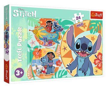 Пазли Maxi Веселий день Лоли та Стітча. Happy day of Lilo & Stitch (24 ел.) 14365 (Trefl) 14365 фото