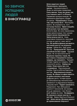 Книга 50 звичок успішних людей в інфографіці (Моноліт) 00000000838 фото