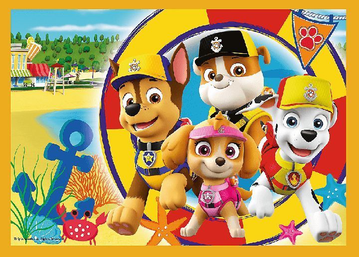Пазли 4 в 1 Цуценячий патруль на відпочинку. Viacom PAW Patrol 34395 (Trefl) 34395 фото