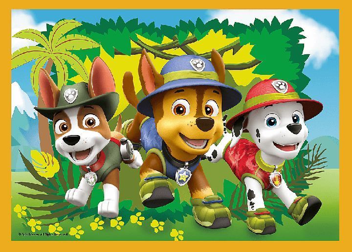 Пазли 4 в 1 Цуценячий патруль на відпочинку. Viacom PAW Patrol 34395 (Trefl) 34395 фото