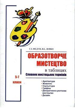 Книга Образотворче мистецтво в таблицях. Словник мистецьких термінів. Автор - С. Федун (Богдан) 00000032383 фото