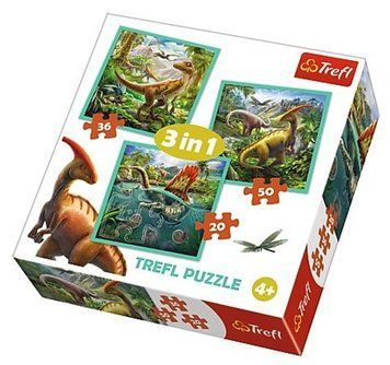 Пазли 3 в 1 Захоплюючий світ динозаврів. The extraordinary world of dinosaur (20,36,50 ел.) 34837 (T 34837 фото