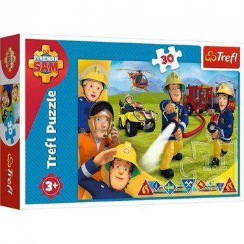 Пазли Пожежник Сем. Готовий до допомоги. Prism A&D Fireman Sam (30 ел.) 18244 (Trefl) 18244 фото