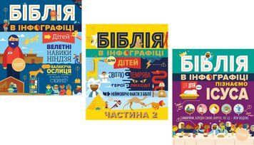 Комплект книг Біблія в інфографіці для дітей (3 кн.) (Свічадо) 00000027675 фото