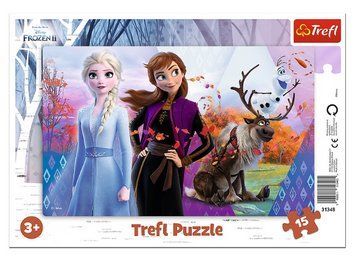 Пазли Рамкові Чарівний світ Анни та Ельзи. Disney Frozen 2 (15 ел.) 31348 (Trefl) 31348 фото