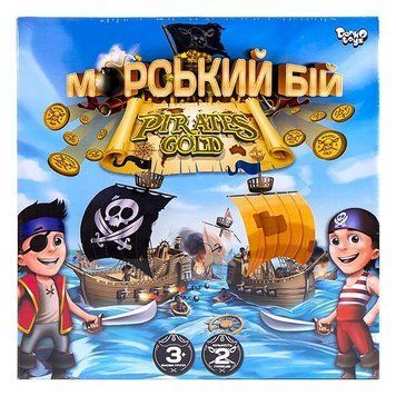 Настільна розважальна гра "Морський бій. Pirates Gold" G-MB-02U (Danko Toys) (укр.) 00000029199 фото