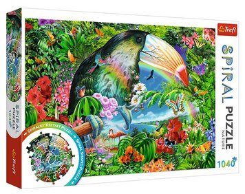 Пазли Spiral. Тропічні тварини. Tropical animals (1040 елм.) 40014 (Trefl) 40014 фото