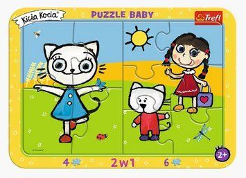 Пазли 2в1 рамкові "Кіця-котя" (10 елм.) 80023 (Trefl) 80023 фото