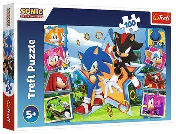 Пазли Зустрічайте Соніка. Meet Sonic. Sonic the Hedgehog (100 ел.) 16465 (Trefl) 16465 фото