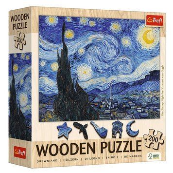 Пазли Wooden Puzzle. Зоряна ніч. Вінсент ван Гог. The Starry Night. Vincent van Gogh (200 ел.) 20248 20248 фото