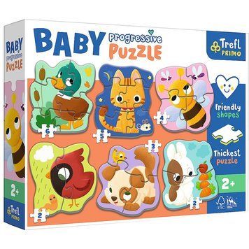 Пазли Trefl PRIMO Baby Progressive 6 в 1. Тваринки. 44003 (Trefl) 44003 фото