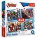 Пазли 4 в 1 Хоробрі Месники. Disney Marvel The Avengers (35,48,54,70 ел.) 34386 (Trefl) 34386 фото 1