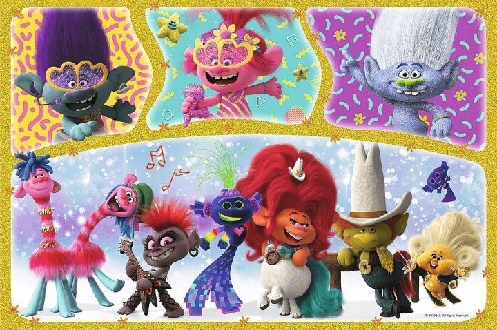 Пазли Веселий світ Тролів / Universal Trolls World Tour (160 ел.) 15396 (Trefl) 15396 фото