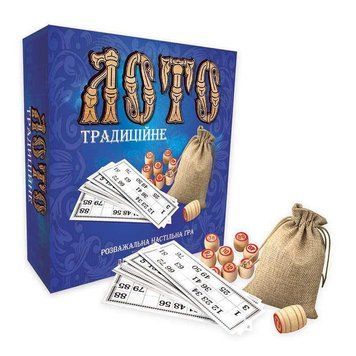 Лото з дерев`яними бочонками "Традиційне" (укр.) в кор. 26*26,5*8см 00000029052 фото
