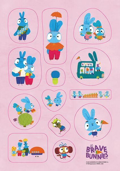 Brave Bunnies. Хоробрі зайці. Набір наліпок. СТІКЕР-ПАК. Дружні займалята (Ранок) 00000003434 фото